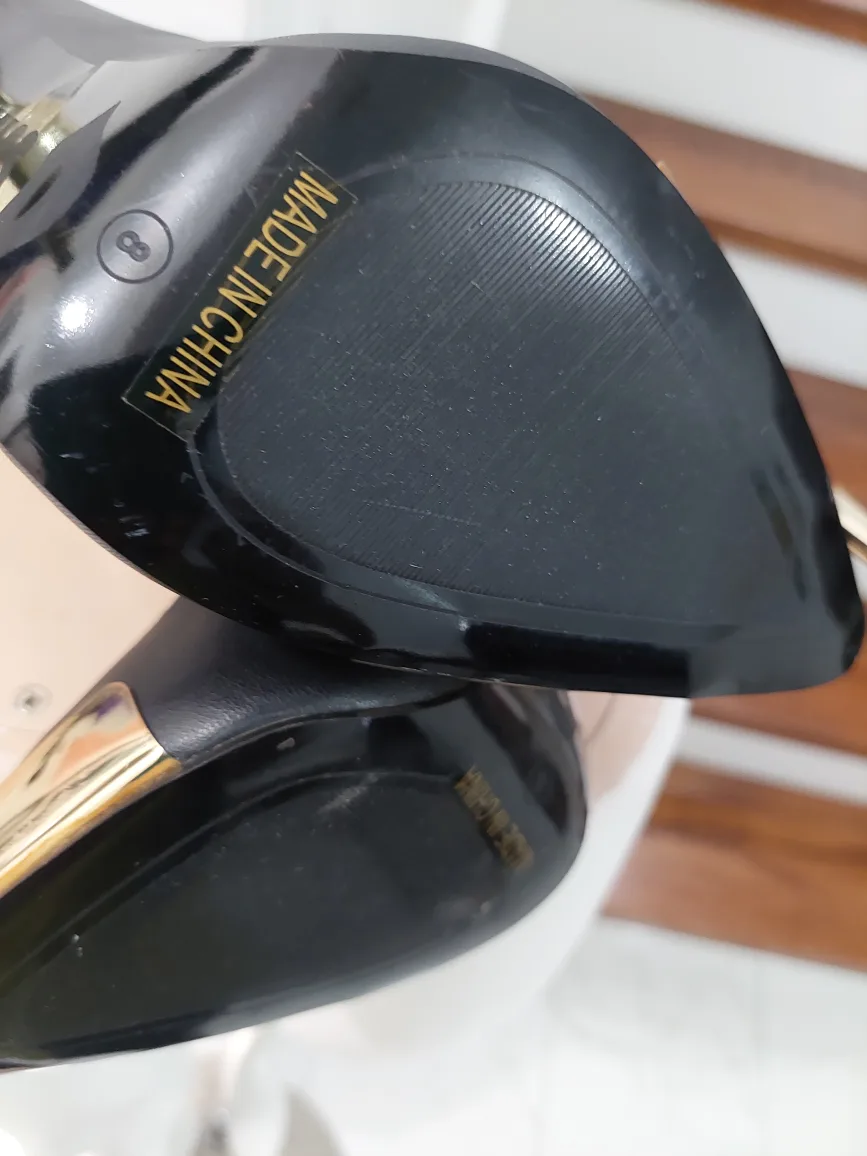 New - Black & Gold Chain Detail Heels - Size 8 image indicator(4)