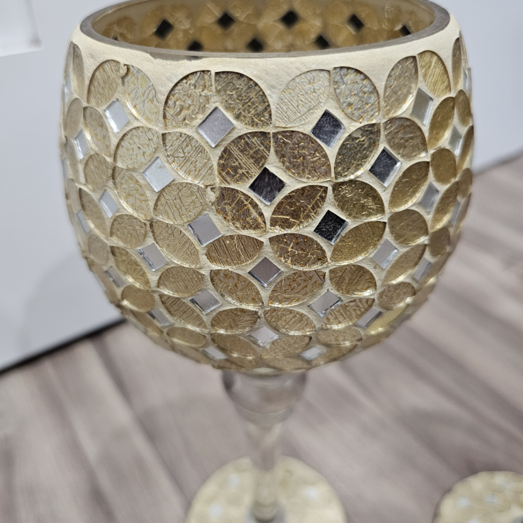 Two elegant Glass Mosaic Glass Cups - photo 2