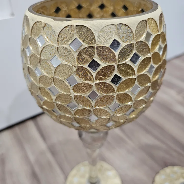 Two elegant Glass Mosaic Glass Cups image indicator(2)