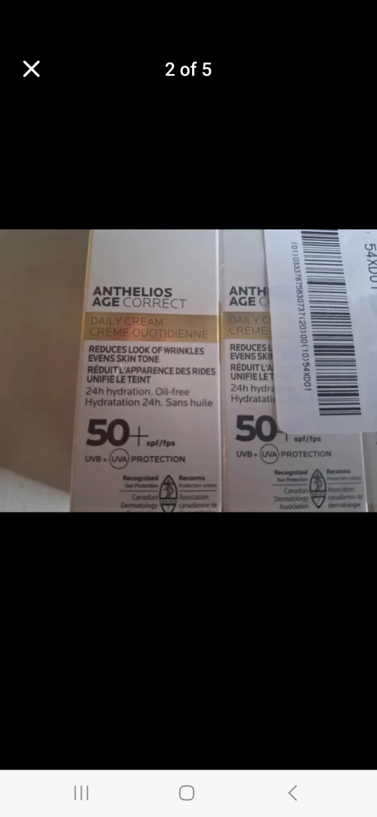 3 X La Roche Posay  Anthelios Age Correct SPF50 & Daily Cream image indicator(2)
