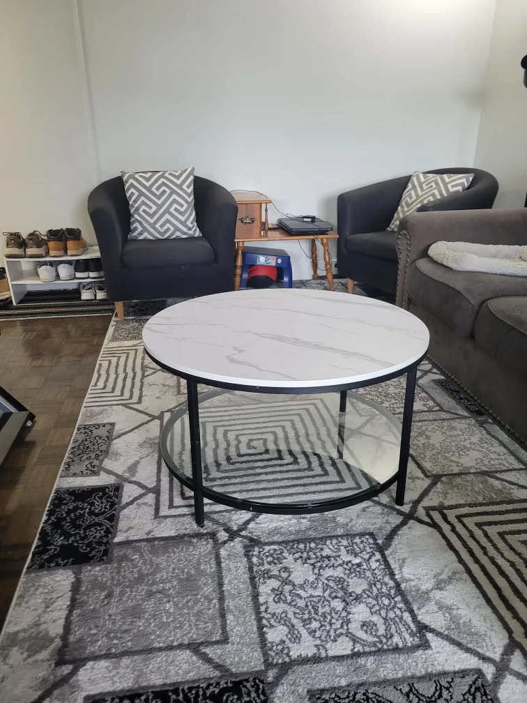 Round Coffee Table - Marble like Top thumbnail