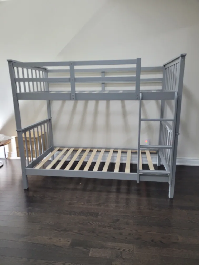 Grey Bunk Bed single over single store sale thumbnail