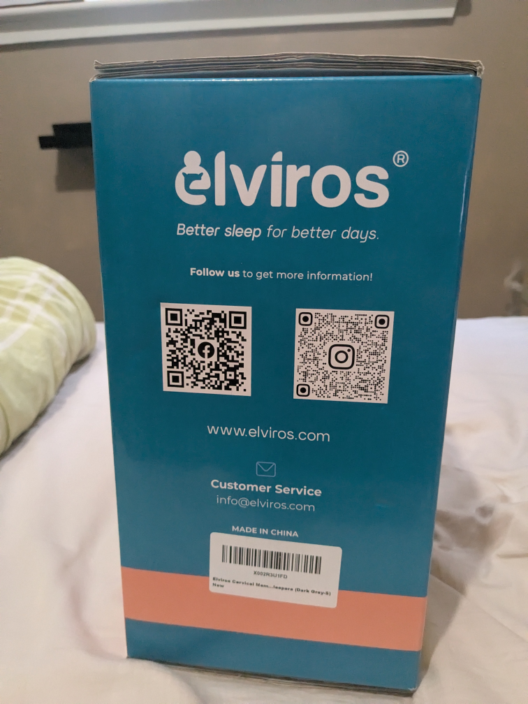 Elviros Memory Foam Cervical Pillow (Dark Grey-B) - photo 3