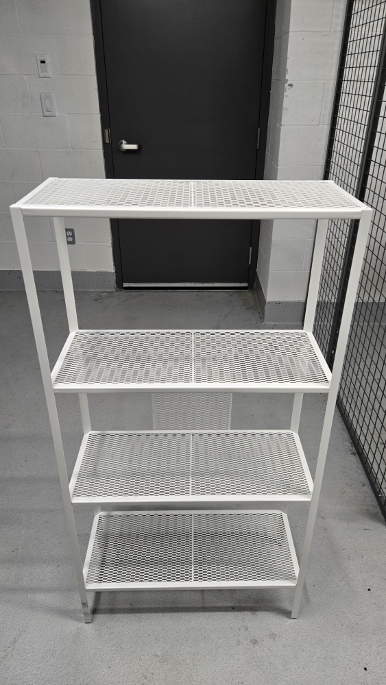 Shelf unit, metal/white,
