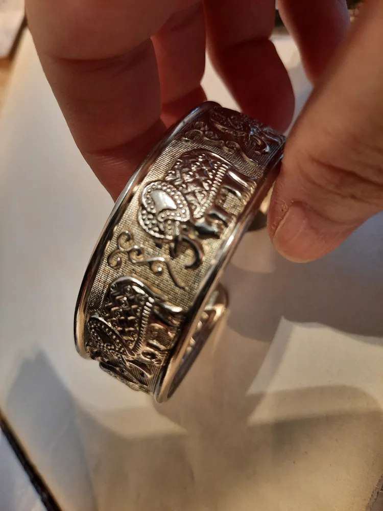 Silver 925 filled  Cuff Bracelet image indicator(7)