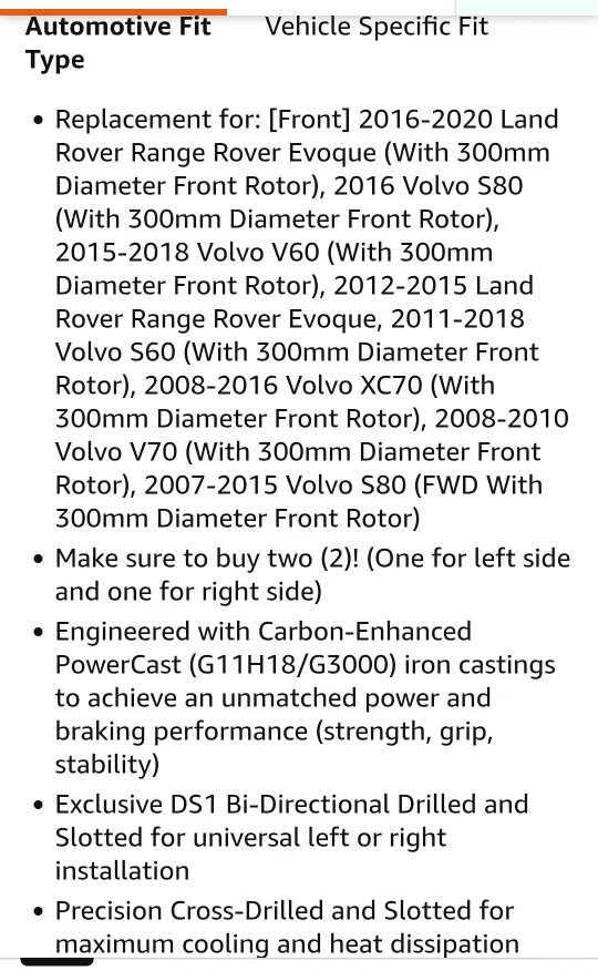 Range Rover/ Volvo Rotors for sale   🇨🇦 image indicator(5)