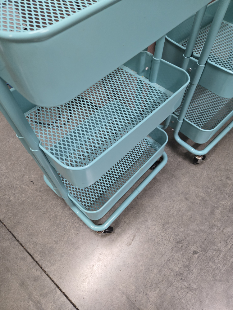 IKEA Raskog Turquoise 3-Tier Rolling Cart (Set of 2) - photo 3