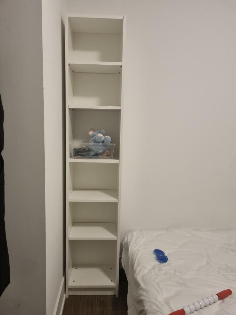 White bookshelf