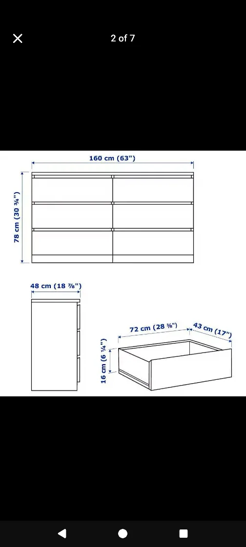 IKEA White Dresser with Drawers image indicator(6)