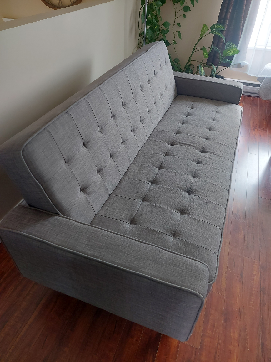 Grey Futon Sofa Bed - photo 3