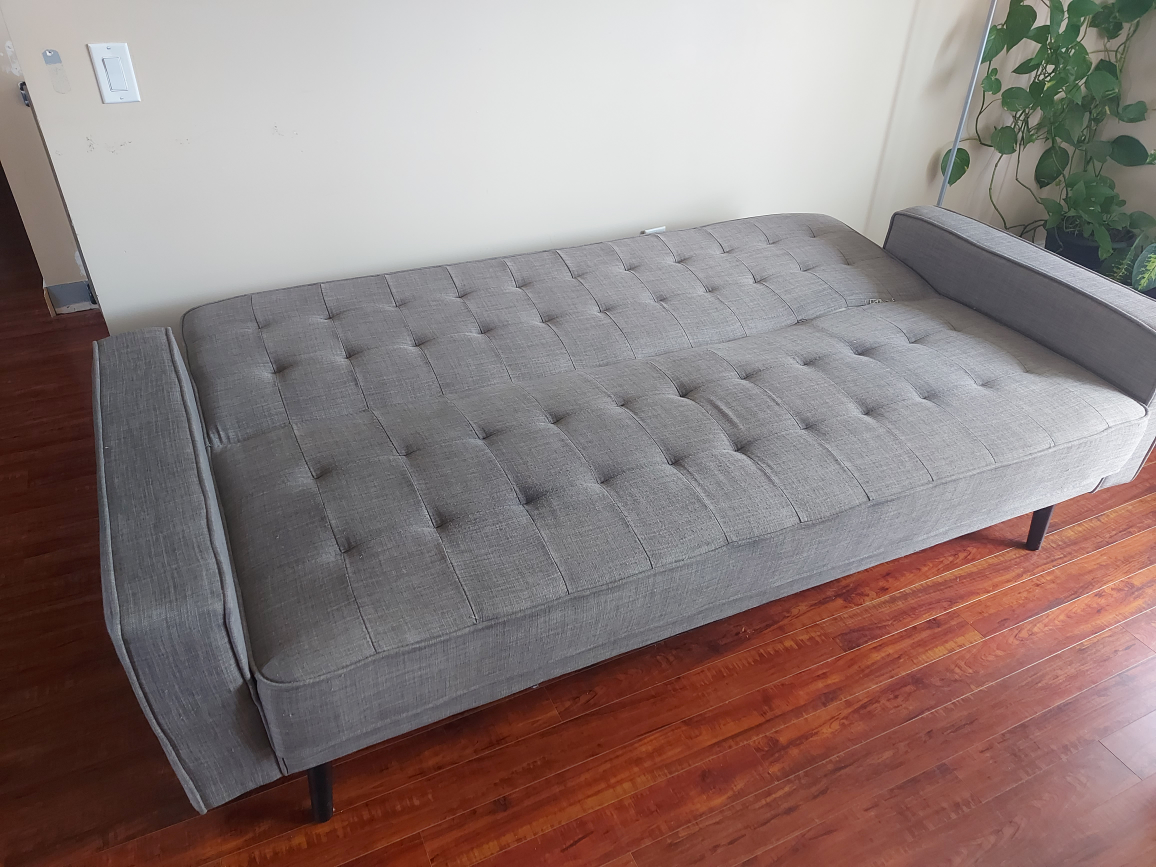 Grey Futon Sofa Bed - photo 4