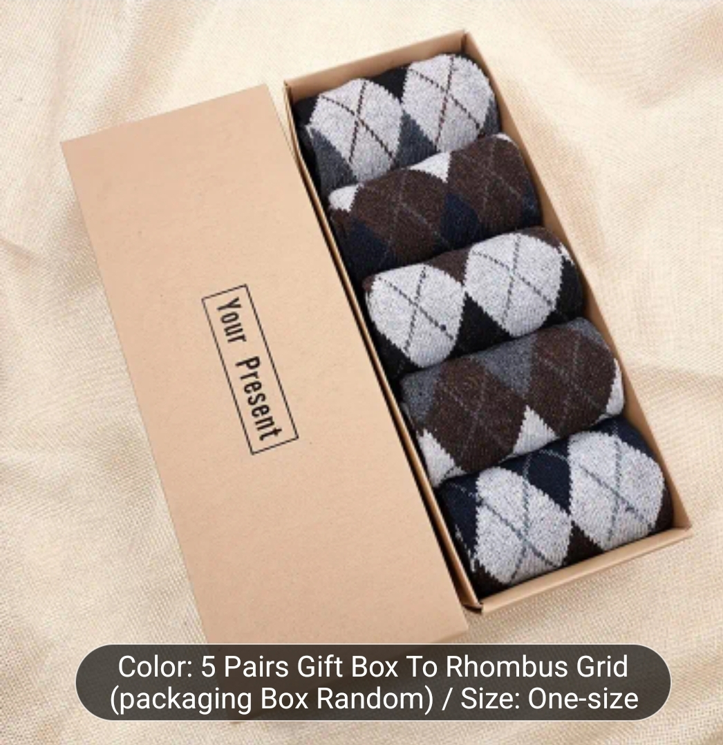 5 Pairs Gift Box Socks - One Size
