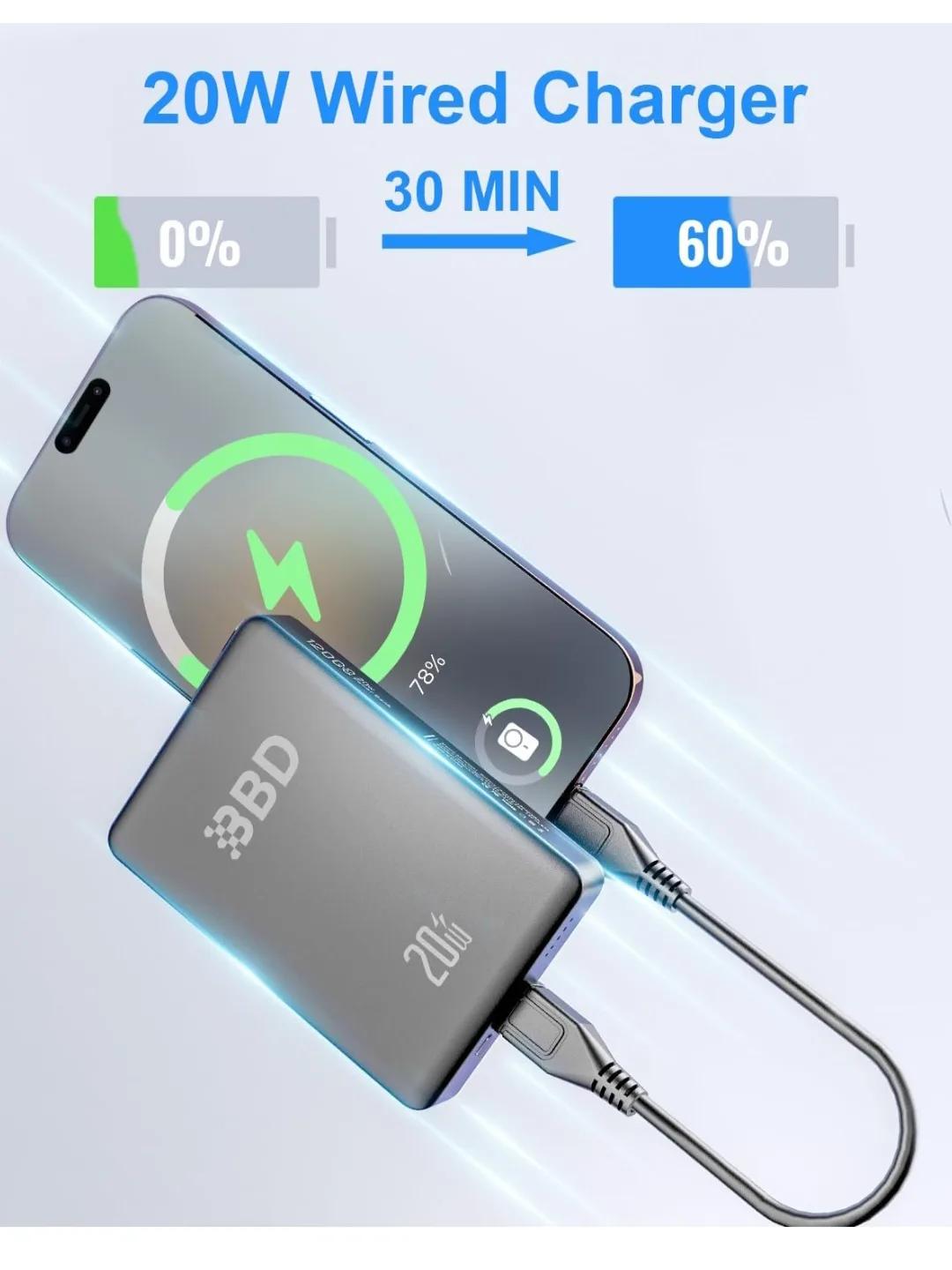 Magnetic Wireless Power Bank image indicator(3)