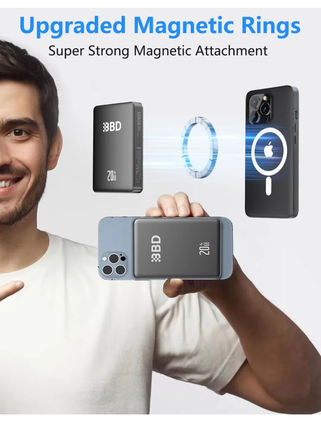 Magnetic Wireless Power Bank image indicator(5)