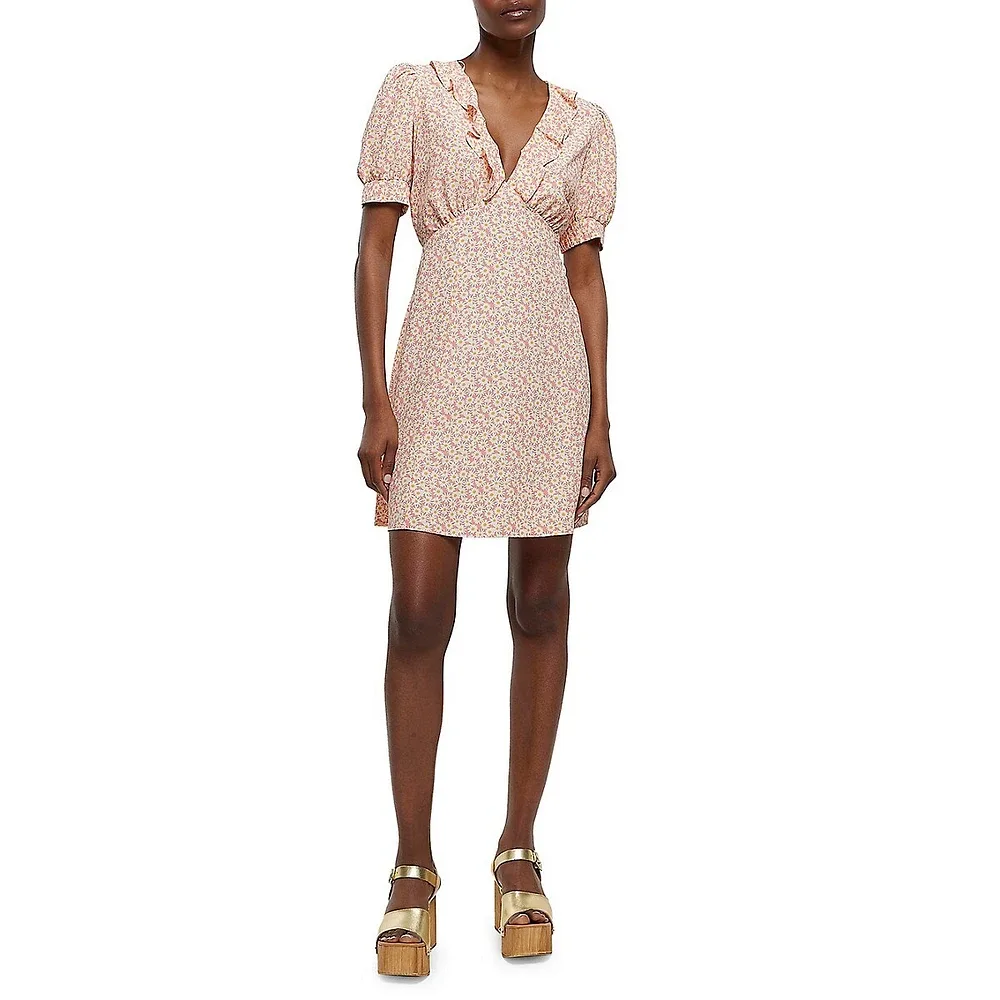 River Island Pink Floral Print Dress image indicator(5)