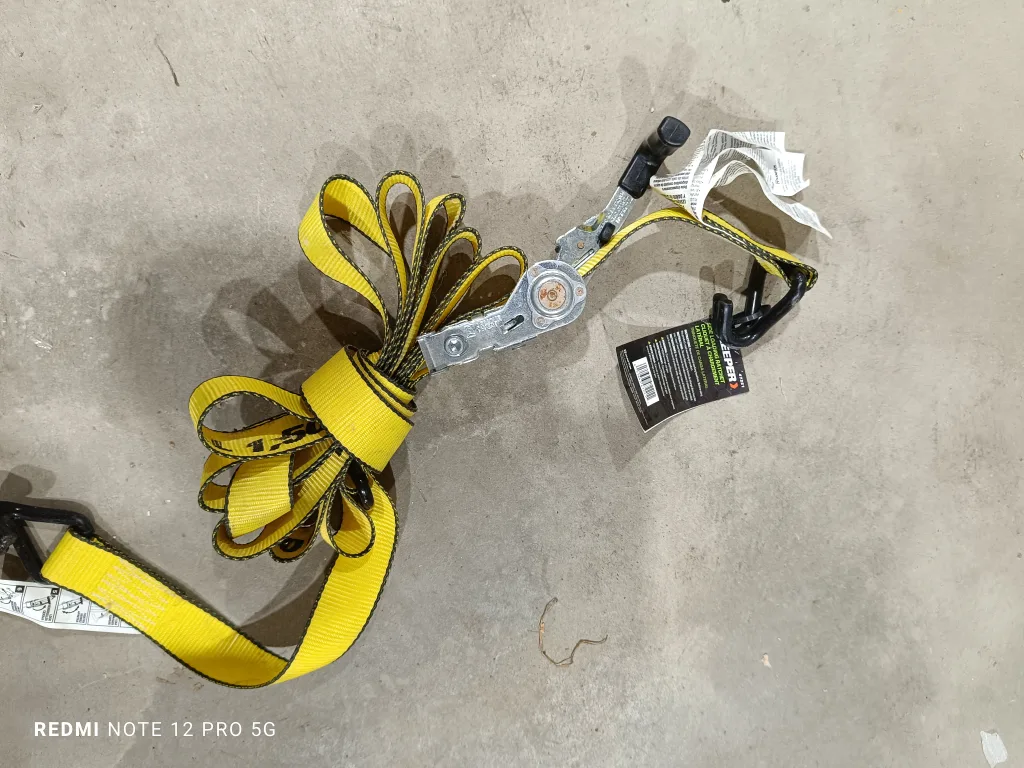 New Yellow Ratchet Tie Down Strap image indicator(4)