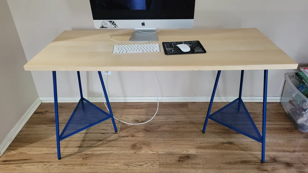 IKEA Desk/Anfallare with Blue Legs/Tillslag thumbnail