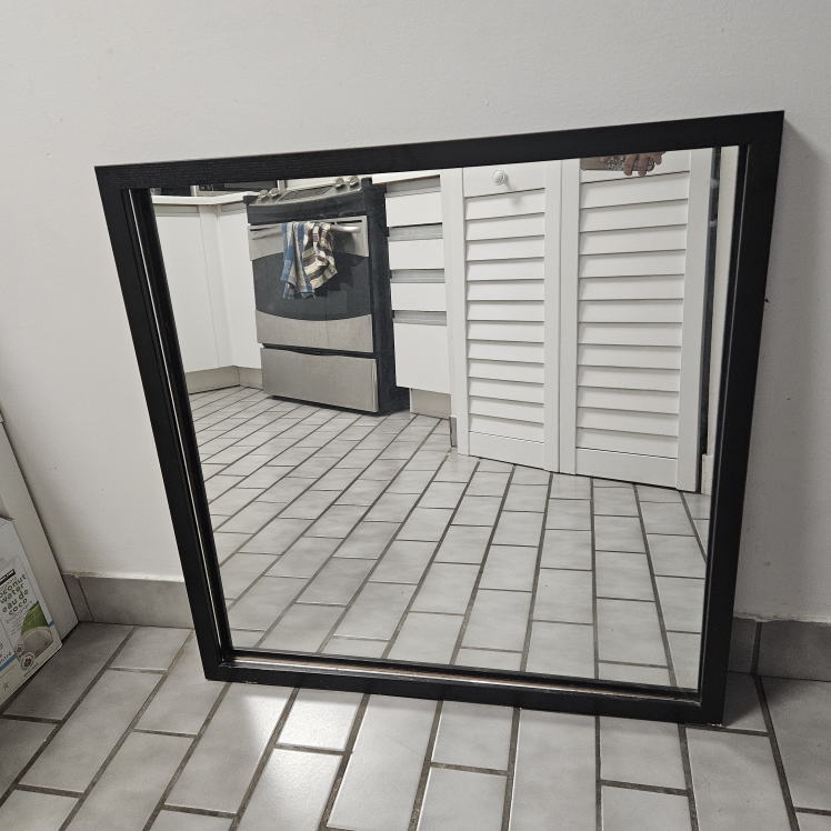 Black Framed Wall Mirror