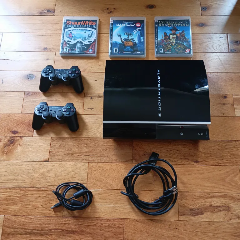 Sony PlayStation 3 with Games and Controllers thumbnail