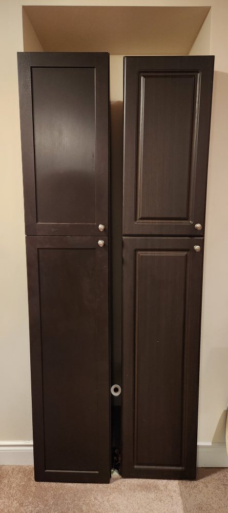 Dark Brown Tall Cabinets