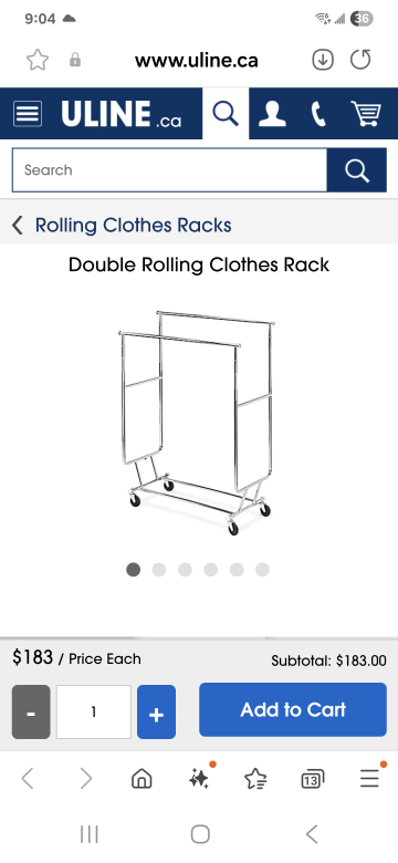 Renwick Adjustable Double Rail Commercial Clothing Rack - photo 5