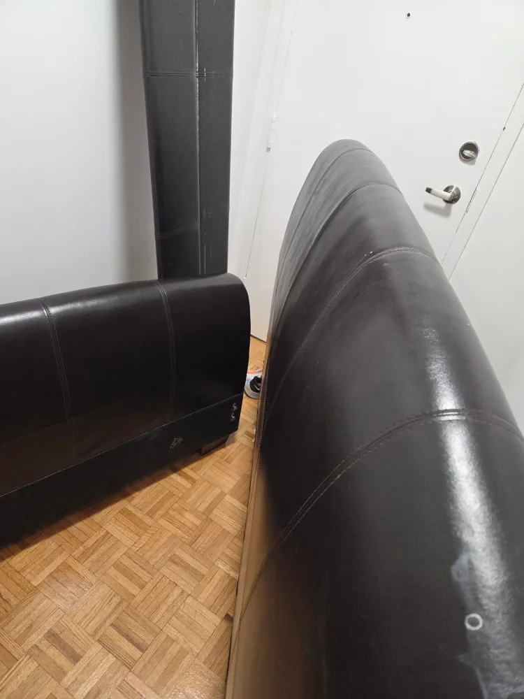 brown leather Bed Frame queen image indicator(2)