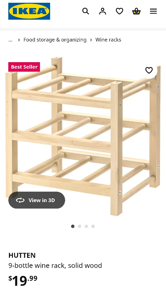 Brand New IKEA HUTTEN Wine Rack thumbnail