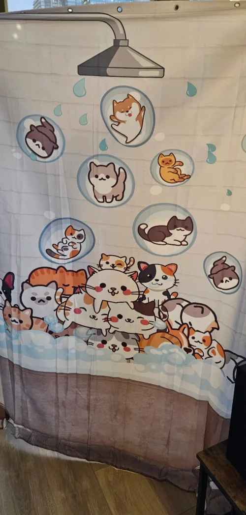 Cute Cats Shower Curtain image indicator(2)