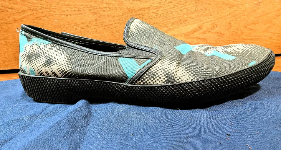 Prada Slip-On Shoes - Black & Blue 💚 image indicator(3)