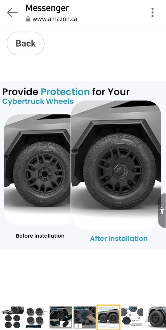 Tesla Cybertruck 2024 Wheel Center Cover (Set of 4) image indicator(6)