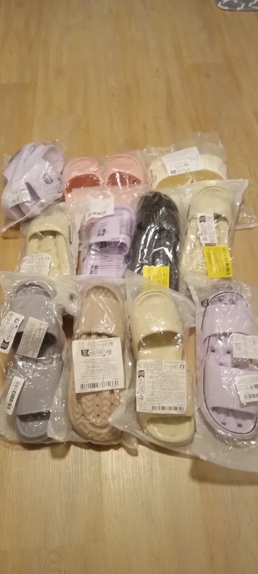 New men n women colourful slippers $10ea, men crosc $20ea. thumbnail