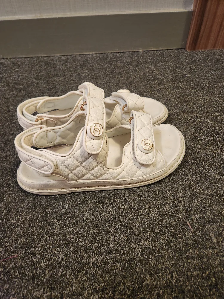 Authentic Chanel Quilted Sandals image indicator(2)