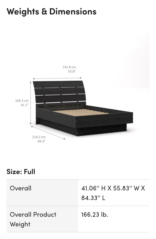 Double Size Black Bed Frame & Mattress - photo 2