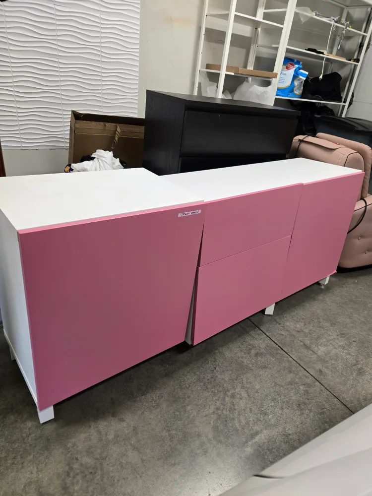 🎀 IKEA BESTÅ Drawers – Matte Pink + White (2 Units) thumbnail