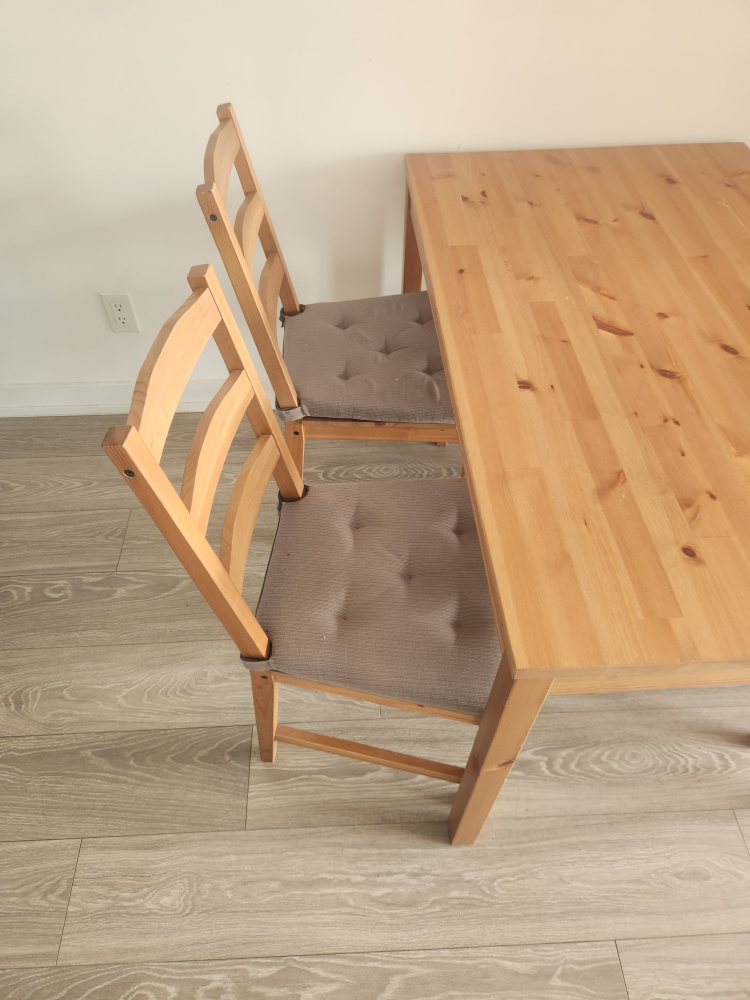 IKEA HÄGERNÄS Table and 4 chairs, antique stain pine - photo 4