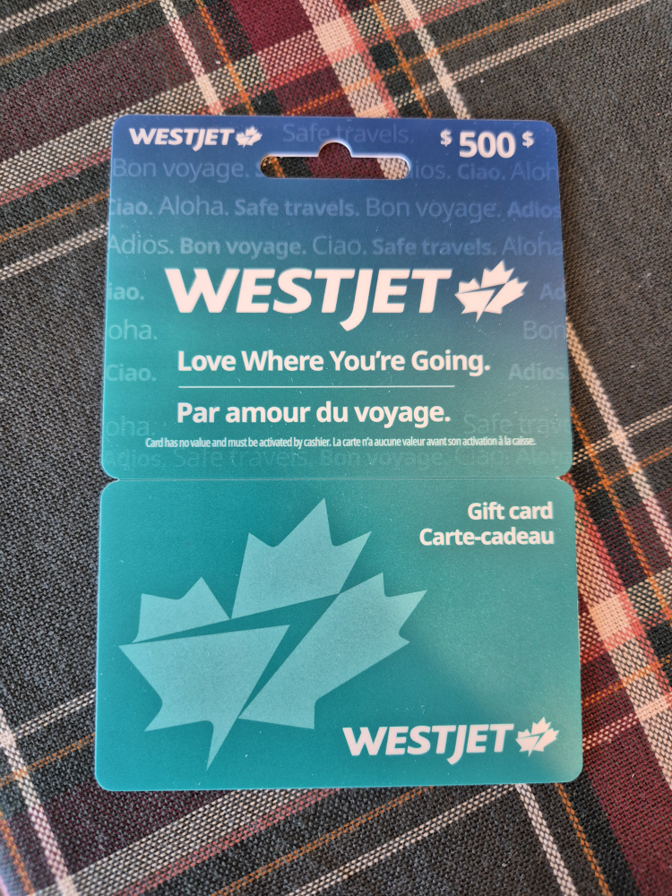 WestJet Gift Card - $500