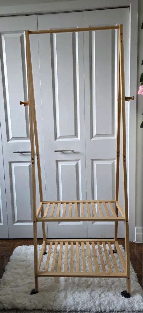 Wooden Clothes Rack image indicator(2)
