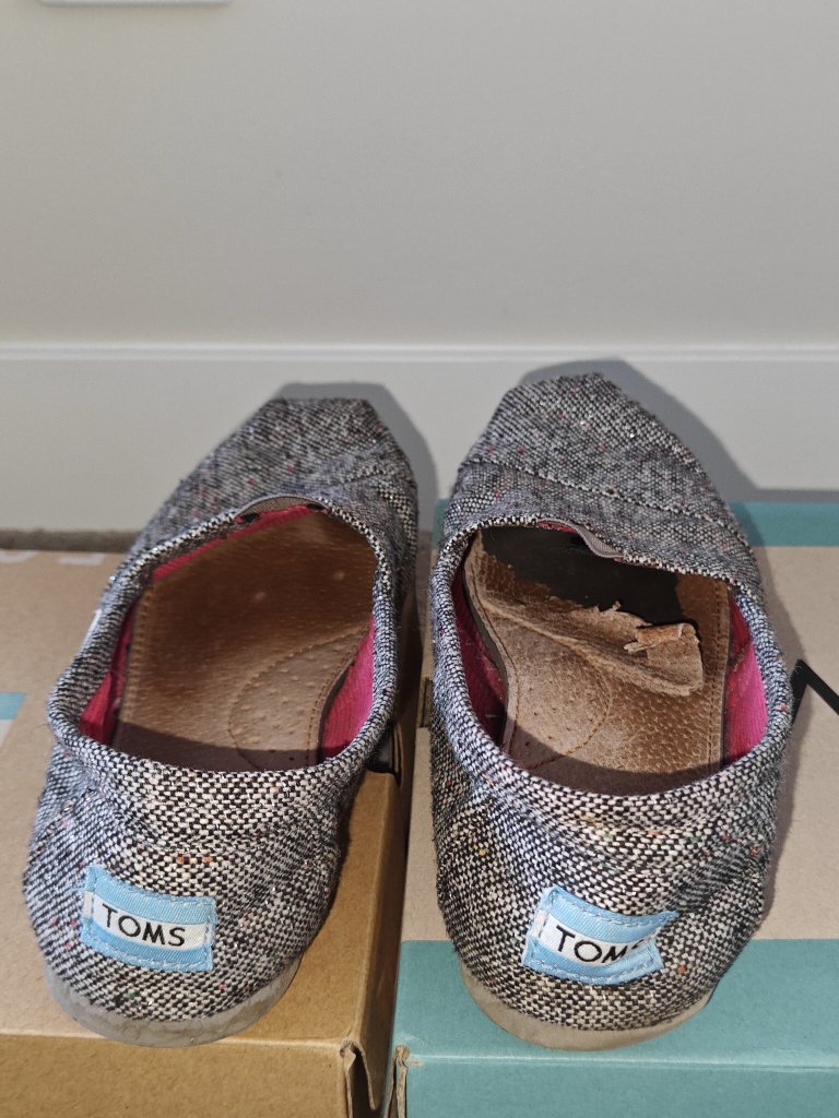 Toms Slip-On Shoes - Classic Silver Karsen - Women Size US W 8 - photo 4