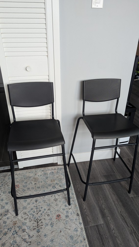 Black Bar Stools - Set of 2 (IKEA STIG) - photo 3