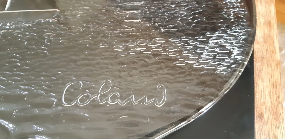 Vintage Glass Platter with Nautical Scene image indicator(2)