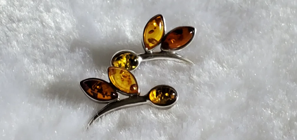 Amber Dragonfly Sterling Silver Earrings image indicator(3)