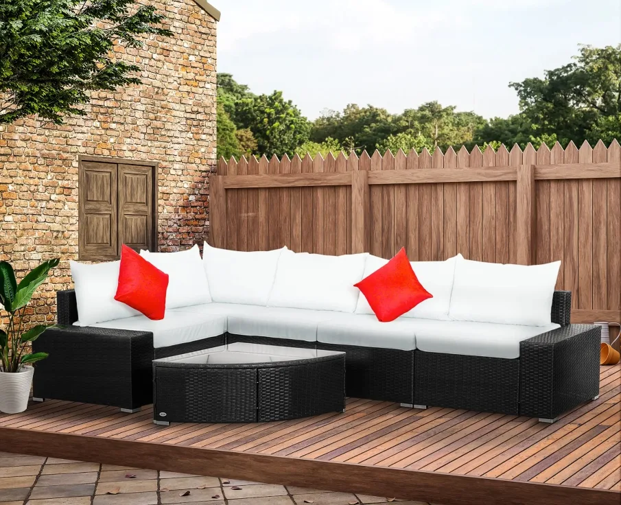 Rattan Wicker Outdoor Sectional Sofa Set thumbnail