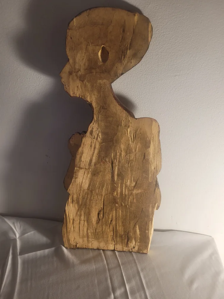 Hand Carved African wood wall hanging image indicator(2)
