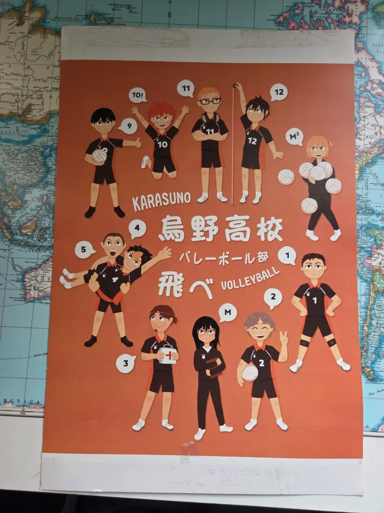 Haikyuu!! Fan made art print APPROX 18"X12" thumbnail
