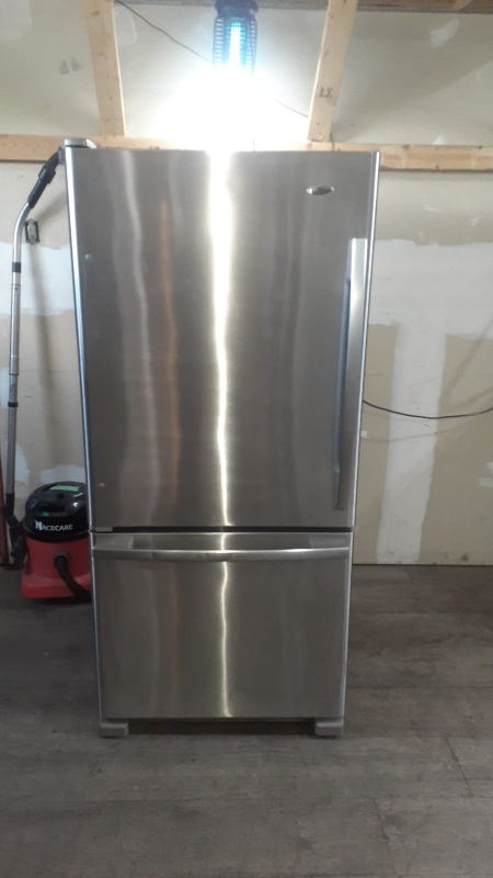 Stainless Steel Bottom Freezer Refrigerator