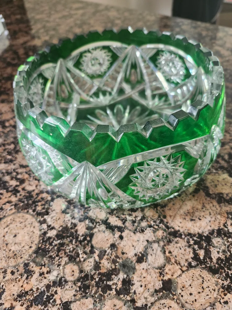 Vintage Cut Glass Bowl thumbnail