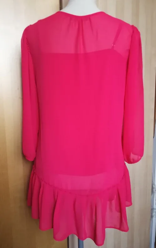 Hot Pink Sheer Blouse with Camisole image indicator(2)