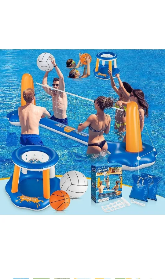 Intex 125" Pool Volleyball & Basketball Set image indicator(4)