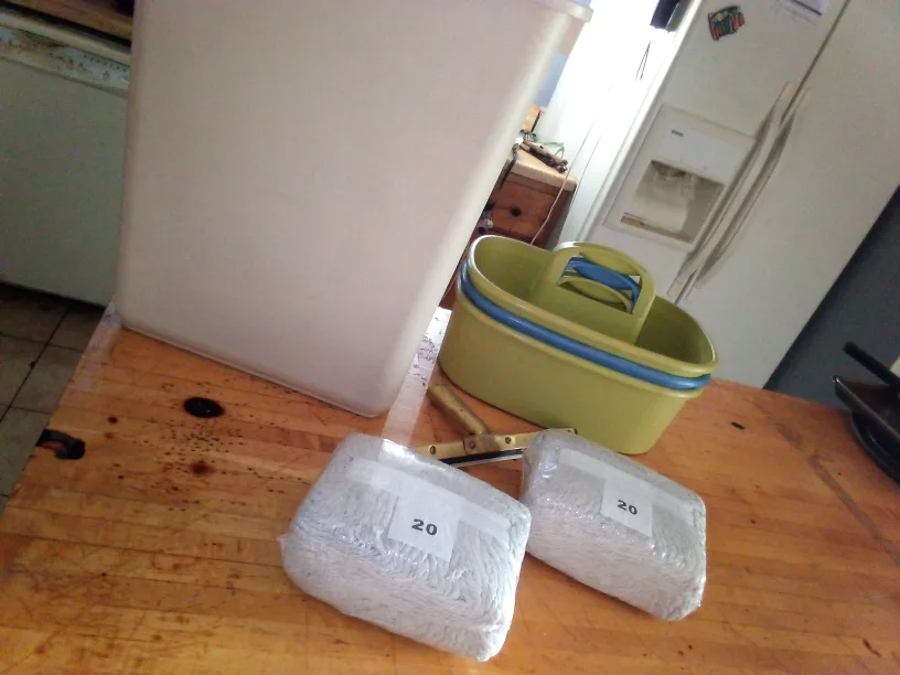 Cleaning Supplies: Mop Heads, Squeegee, Bucket, Bin thumbnail