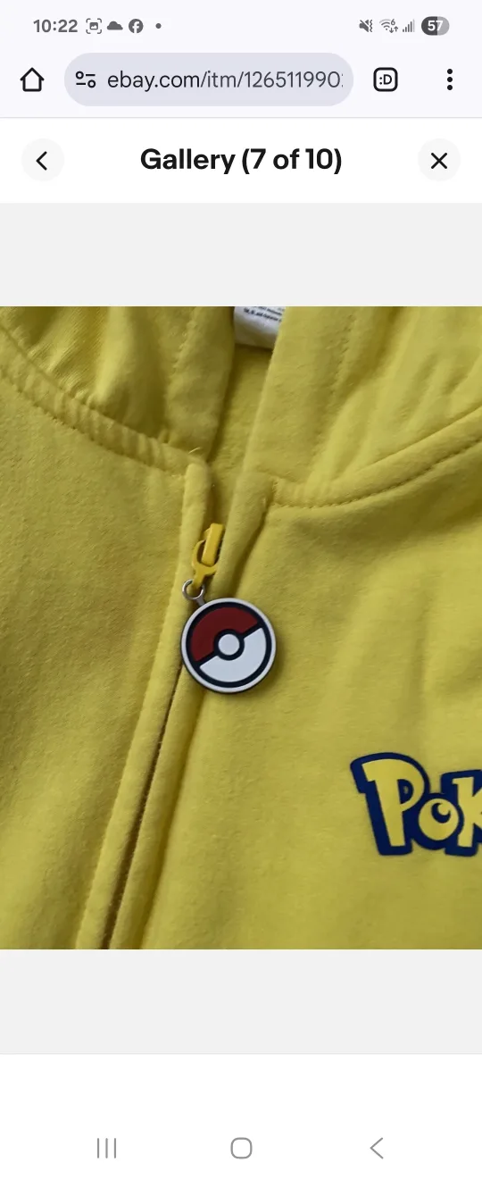 Pokemon Pikachu Hoodie size XL image indicator(3)